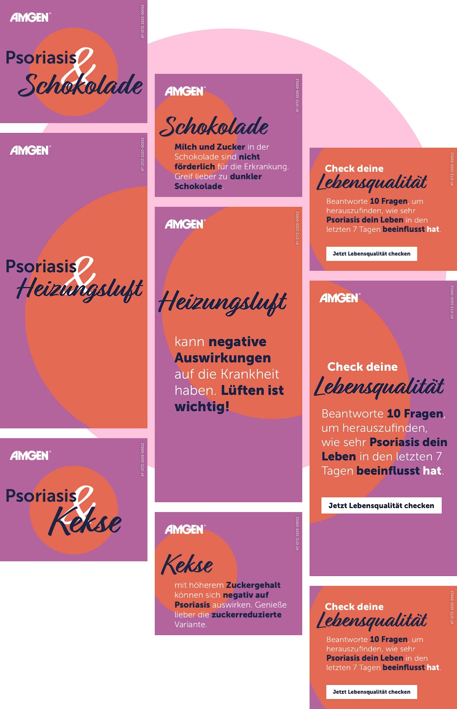 Unterschiedliche Beitraege von Amgen zu Psoriasis und deren Einfluss durch verschiedene Faktoren im einheitlichen Stil