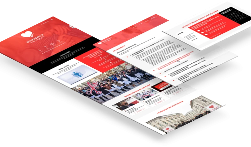 Website-Visualisierung der Kampagne