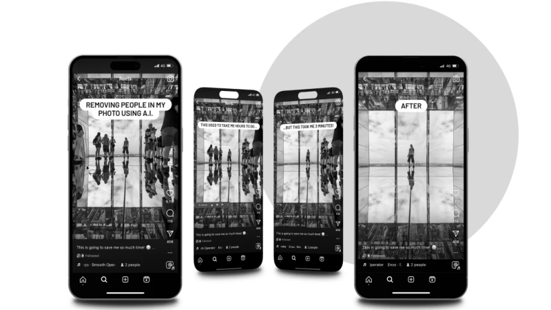 Fotobearbeitung mit AI am Smartphone