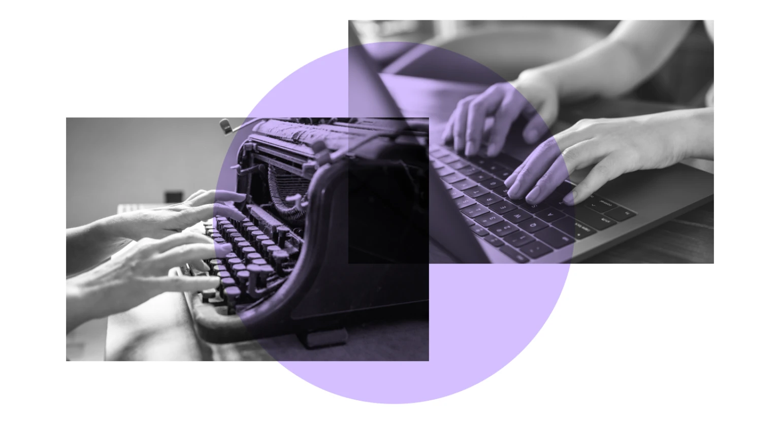 Schreiben auf Schreibmaschine versus Tippen auf einer Laptoptastatur