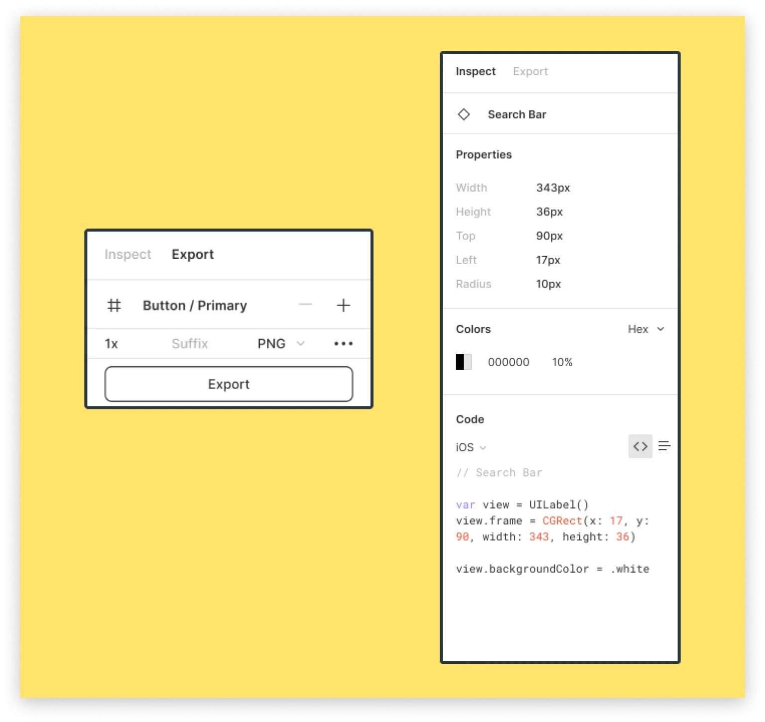 Einzelne Elemente in Figma