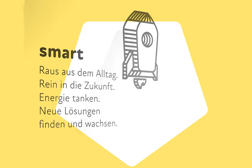 Wandbild Rakete mit Spirit Smart