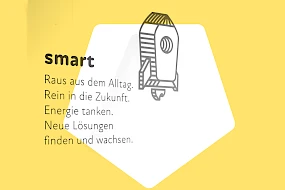 Wandbild Rakete mit Spirit Smart