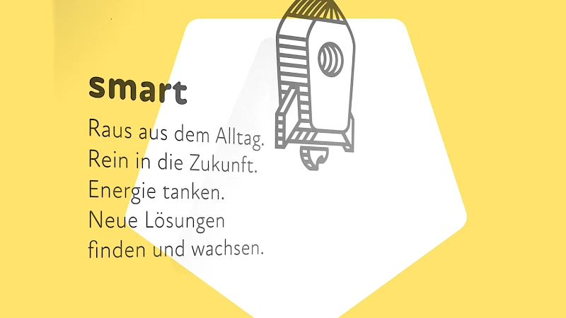 Wandbild Rakete mit Spirit Smart