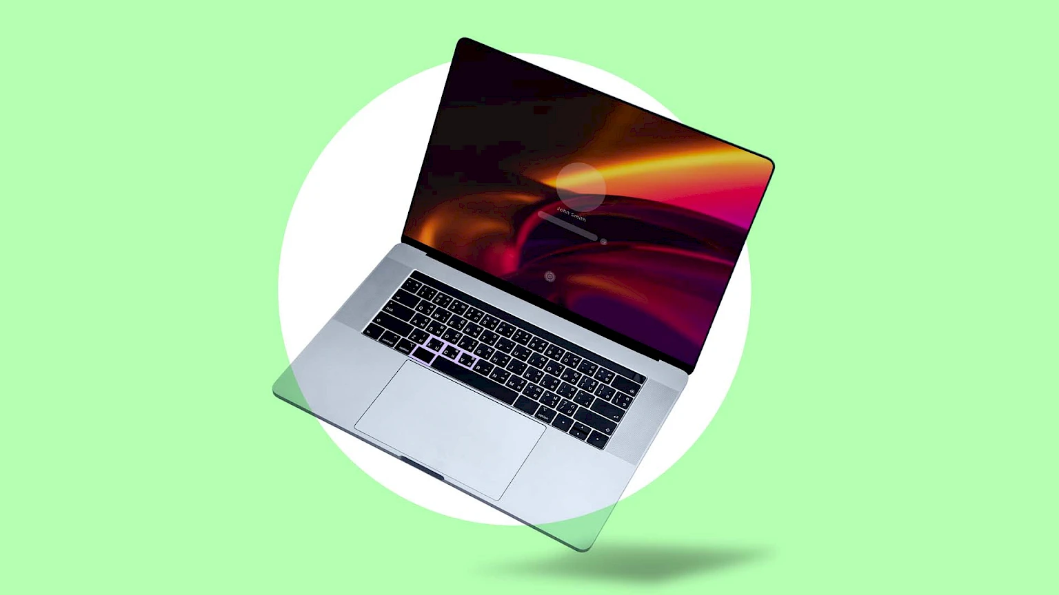 Laptop mit Sperrbildschirm