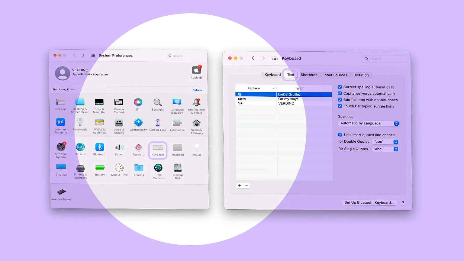 Systemeinstellungen bei iOS
