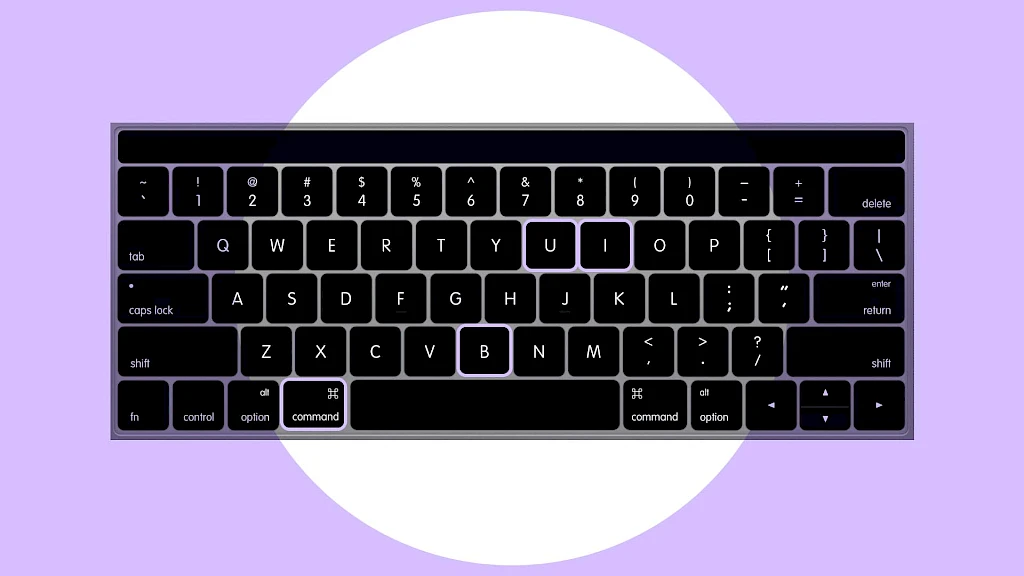 schwarze Tastatur von oben