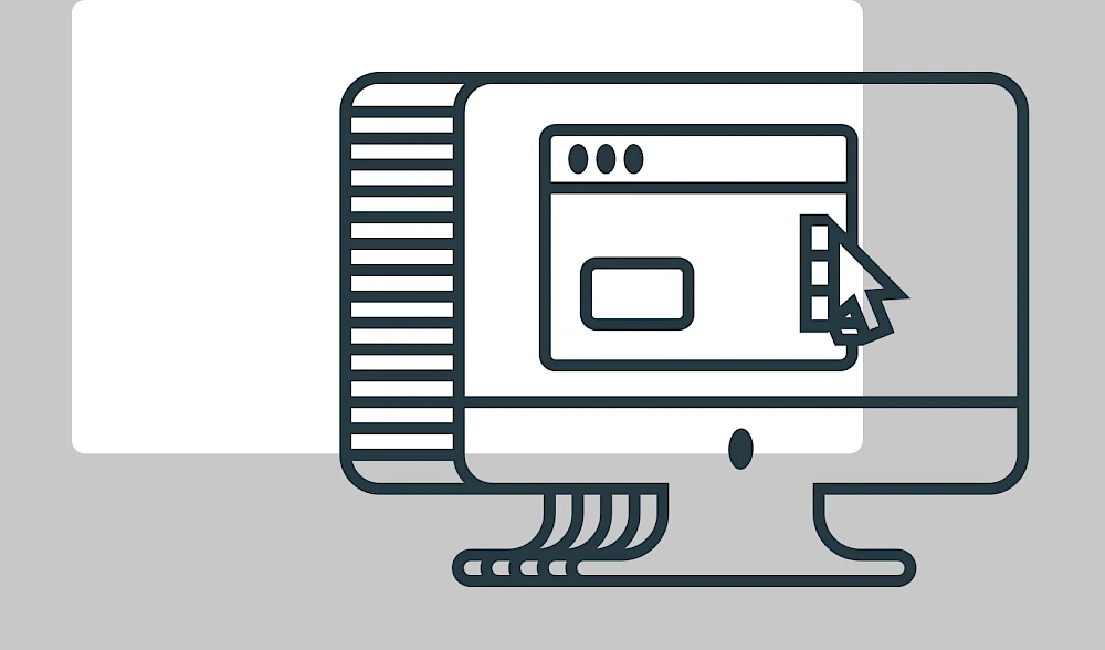Illustration eines Computers im Verdino-Style