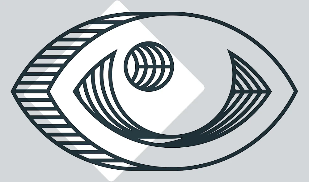 Illustration eines geoeffneten Auges im Verdino-Style