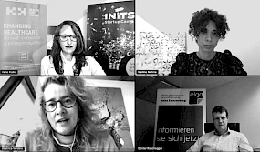 Virtuelle Diskussion im Online Call mit Health Hub