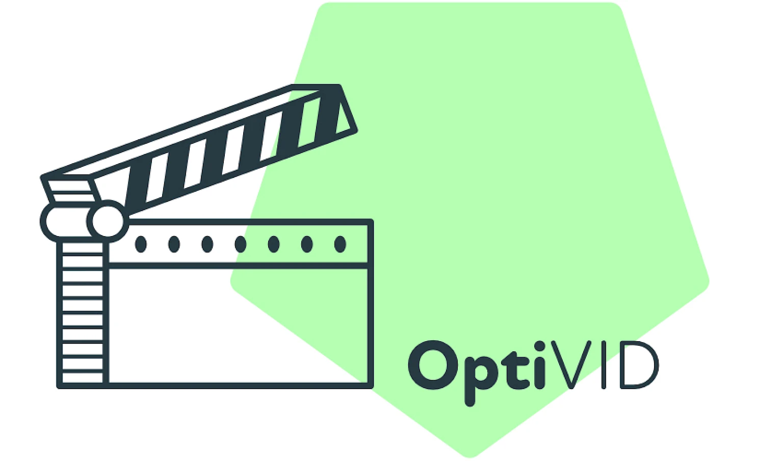 Filmklappe im Verdino-Style neben Logo OptiVID (optimierte Videoproduktion)